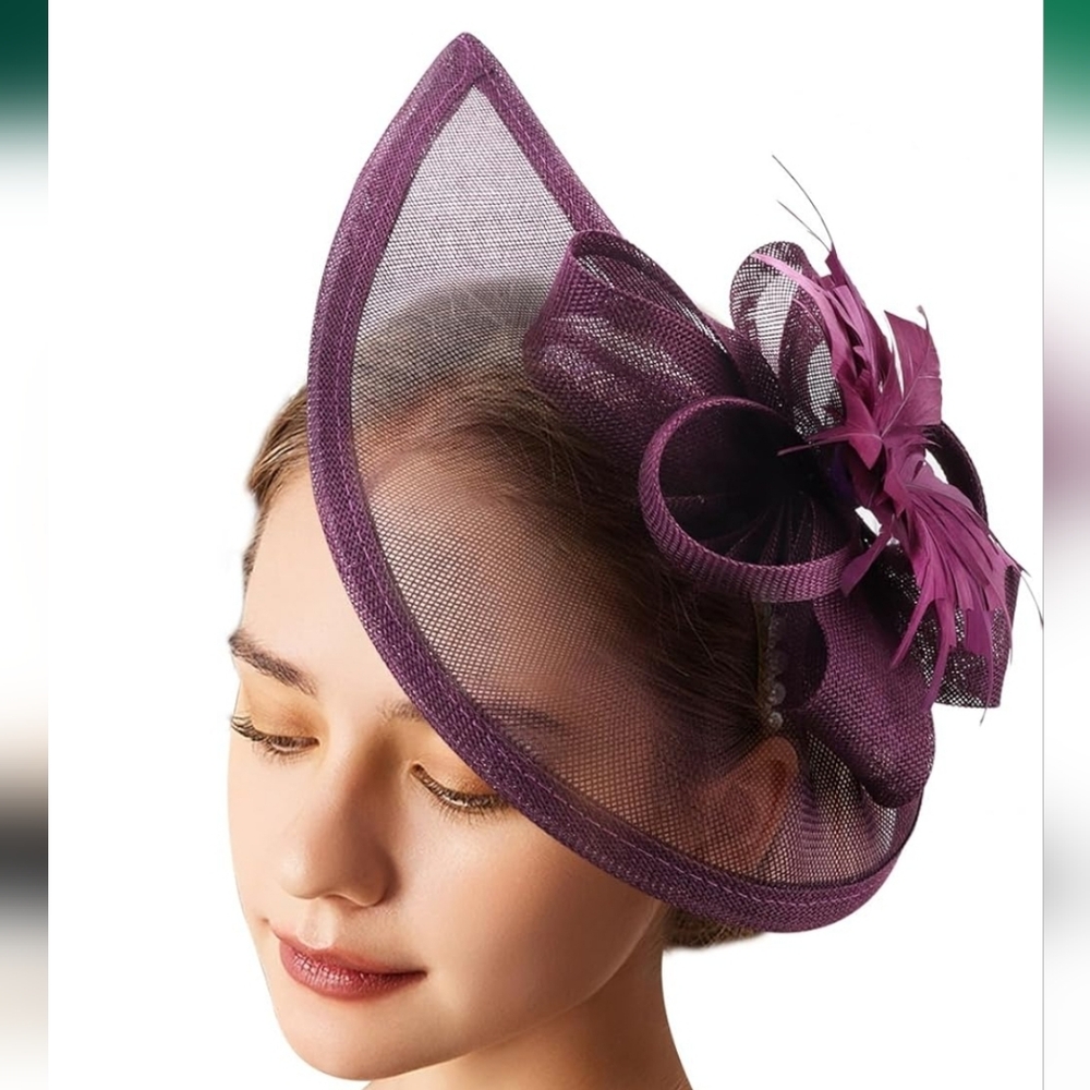 NWT!🍆 Egg Plant Kentucky Derby/Church Hat